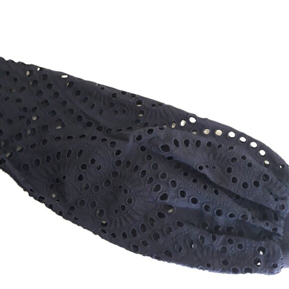 Boden Broderie Blouson Cotton Jersey Knit Sweatshirt Navy 8 - Picture 6 of 9